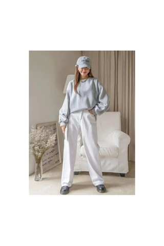 Butik İstanbul Düz Bisiklet Yaka Sweat - Gri