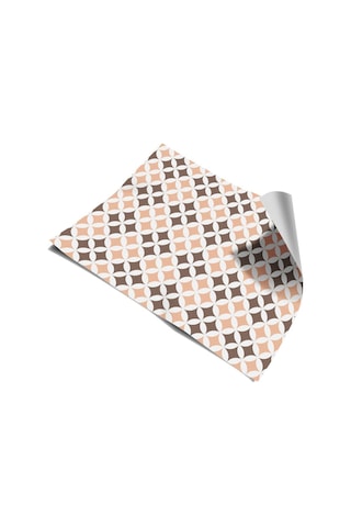 Kahve Somon Mutfak Tezgah Arası Kendinden Yapışkanlı Folyo Kaplama Fayans Taş Desen 60cm X 100cm