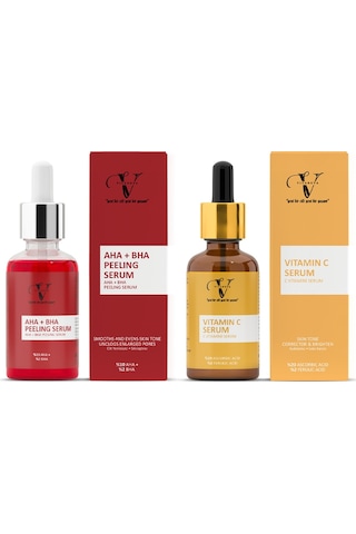 Vitanova Aha-Bha Peeling Serum 30 ML + Vitamin C Serum 30 ML