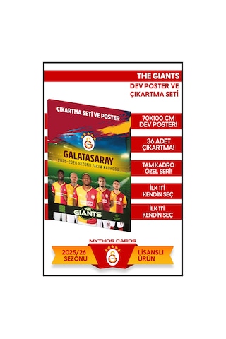 Galatasaray - The Gıants 2025/26 Poster Ve Çıkartma Seti
