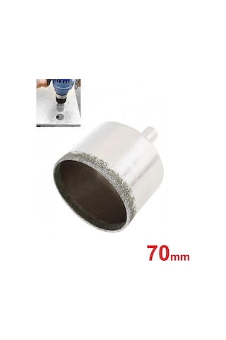 Mermer Granit Fayans Porselen Cam 70mm Yuvarlak Delme Pancı Elmas Uçlu Delik Açma Karot Matkap Ucu