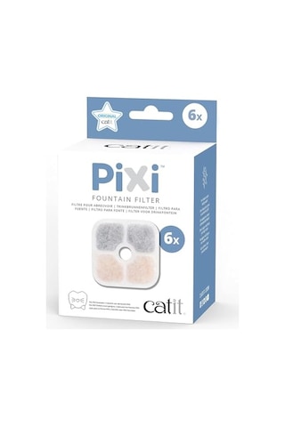 Ayrex 43722 Pixi Yedek Filtre, Catit Pixi Su Çeşmesi İçin İçme Çeşmesi Filtresi, 6'li Paket Diğer