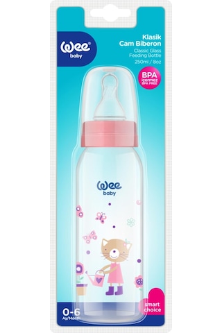 Wee Baby Klasik Cam Biberon 250ml Pembe 0 6 Ay K:876 Wee