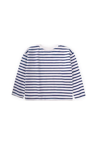 Cigit Çizgili Mevsimlik T-shırt 1-10 Yaş Lacivert Lacivert