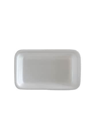 Erze 1000 Cc Kullan-at Dikdörtgen Yiyecek Tabağı Kapaksız 23x14 Cm beyaz