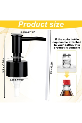 Ximistore9 2 Adet Siyah Sabun Dispenseri Değişim Pompa Kafa - Cam Botlar İçin Uyumlu, Sızıntısız, Ayarlanabilir Boyut, Çok Amaçlı Kullanım Siyah