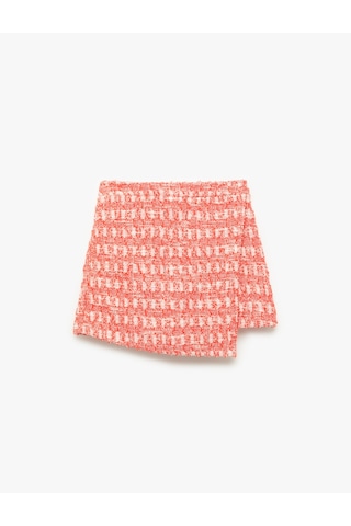 Koton Beli Lastikli Desenli Şort Etek Kırmızı Desenli 6wkg40141ak Kırmızı Desenli