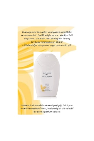 Byphasse Caresse Vanilya Çiçeği Özlü Duş Kremi 500 ML