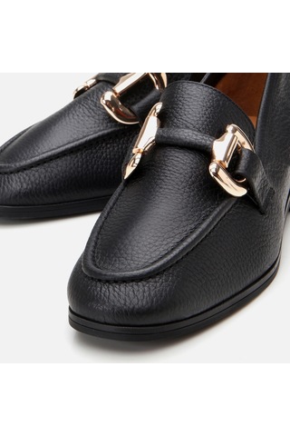 Hotiç Hakiki Deri Siyah Kadın Tokalı Loafer 01ayh303940a100 Siyah-black Siyah