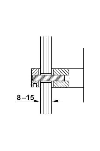 Hafele Cosimo Tek Taraflı Bağlantı Elemanı 8-15mm
