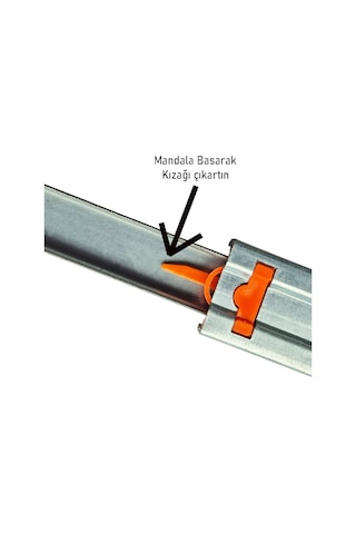 45 Cm Teleskopik Bilyalı Kızak Çekmece Rayı -1 Çekmecelik Takım GRi