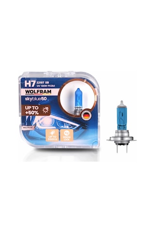 H7 Ampul Sky Blue Beyaz Işık 12v 100w - Wolfram 22197 Sb
