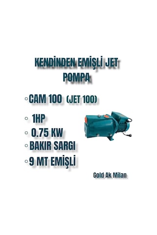 Gold Ak Milan Jet 1 Hp 220v Bakır Sargılı Su Pompası