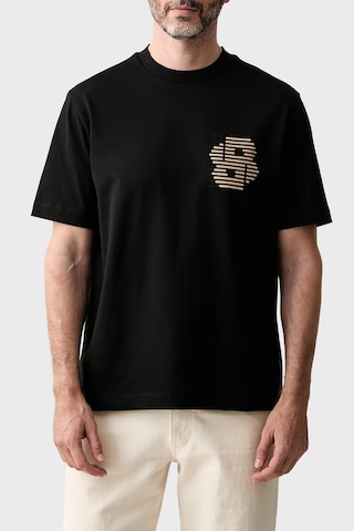 Boss % 100 Pamuk Bisiklet Yaka Logolu T Shirt Erkek T Shirt 50565606 002 Siyah