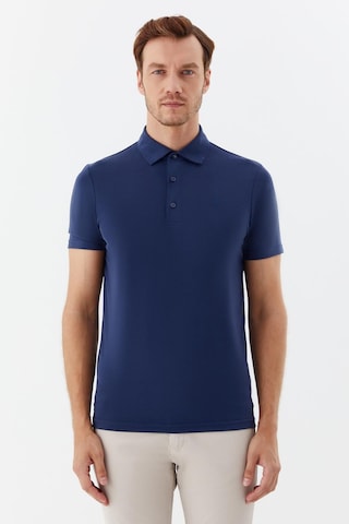 Sabri Özel Erkek Lacivert Dar Kesim Slim Fit Modal Dokuma Polo Yaka Tişört