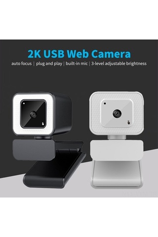 Dancemonkey 2k Usb Web Kamera - Geniş Açı, Otomatik Odaklama, Gürültü Azaltmalı Mikrofon İle Gece-gündüz Net Görüntü