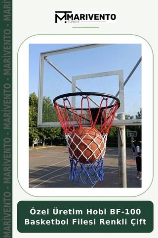 Özel Üretim Hobi Bf-100 Basketbol Filesi Renkli Çift
