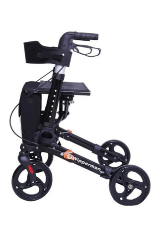 Alüminyum Lüks Rolator Yürüteç Siyah