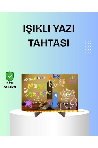 Mey İthalat Yaratıcı Çizim Ve Mesajlar İçin Led Işıklı Renkli Tahta