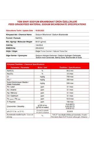 Eti - Kazan Sodyum Bikarbonat Hayvan Sodası 25 Kg