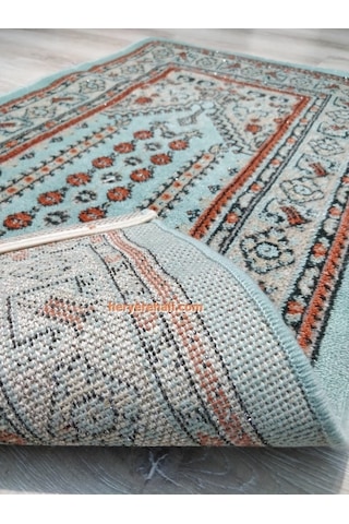 4 Adet Saray Halı Asya Seccade Ince 10503Y7 Yeşil 65X115 Cm
