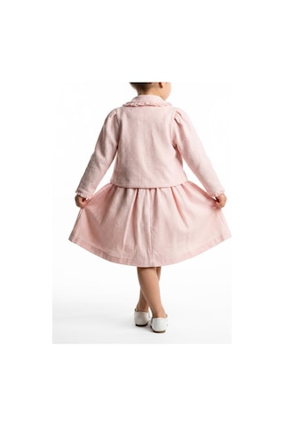 Xo Kids Kız Çocuk Elbise + Bolero 5-8 Yaş 52143 Pudra