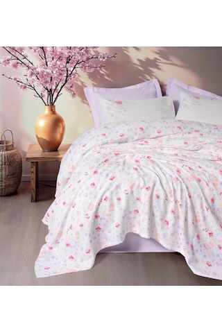 Cottonbox Estiva Çift Kişilik Pike Takımı Winsome Lila Lila