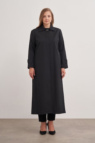 Aker 24aw07647112 Büyük Beden Trençkot 24aw07647112 002 Siyah Siyah