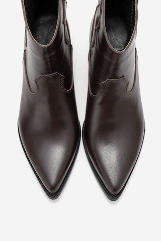 Luvishoes Luvi Shoes Elıa Kahverengi Cilt Hakiki Deri Kadın Western Bot Kahverengi