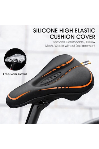 Moveevo Mountain Bike Yolu Koltuk Kılıfı - Kalın Silikon Hafıza Sponge Orta Boşluklu, Yüksek Esneklikli Ve Nefes Alabilir Siyah Siyah