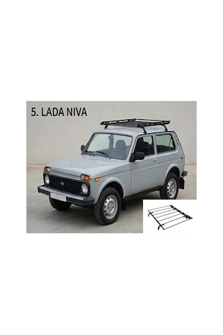 Oluklu Tavan Sepeti Lada Niva Sedan Uyumlu 4 Ayaklı Bagaj Sepeti 1977-2010