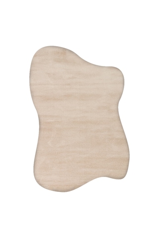 Eko Halı Zen Amorf 01 Beige Amorf Kesim Hav Toz Vermez Yumuşak Dokulu Salon Halısı Oturma Odası Halısı Yatak Odası Halısı Koridor Halısı Mutfak Halısı Modern Makine Halısı Bej