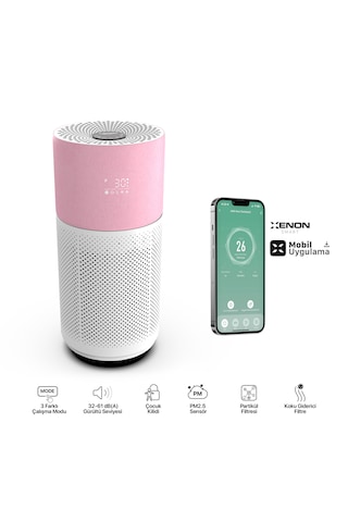 Xenon Smart Air Purifier Akıllı Hava Temizleme Cihazı Pembe X7420_M1
