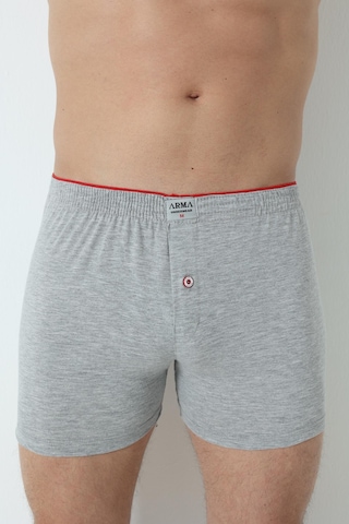 Arma Yıldız 6'lı Paket Gri Erkek Penye Havlu Bel Boxer %100 Pamuk-gri Gri
