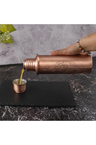 Dmt Bakır Motivasyonel Su Matarası Su Şişesi Suluk Spor Salonu Su Şişesi Bpa Içermez Suluk El İşlemeli Özel Kutulu Bakır