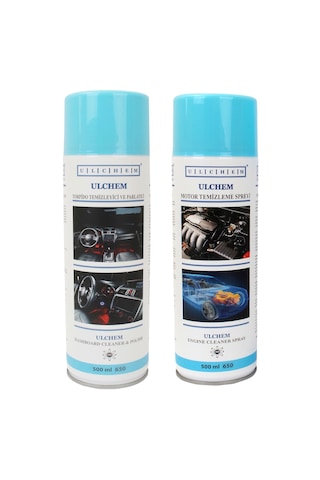 Ulchem Motor Temizleyici Sprey -Araç İçi Temizleyici Köpük 500 ML