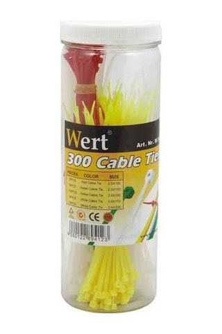 Wert 2430 Kablo Bağı Seti 300 Parça Cırt Kelepçe