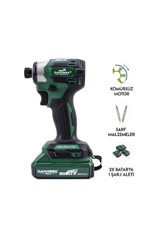Dawreek BT0210 Akülü Torklu Vidalama Makinesi Yeşil