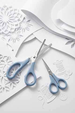 Makri Home 2'li Çok Amaçlı Makas Seti Küçük Boy Mavi, 14.5 Cm
