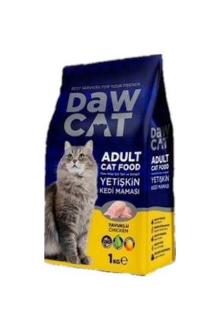Dawcat Tavuklu Yetişkin Kedi Maması 1 KG