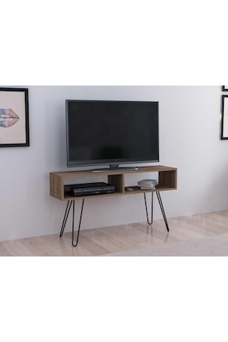 Dekorister Alya Tv Metal Ayaklı Ünitesi Ceviz