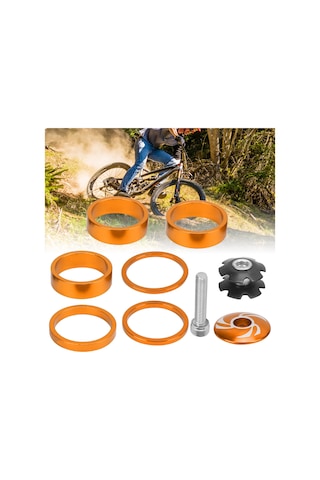 Xindoker Mountain Bike 28.6mm Aluminyum Ayak Üstü Aralığı Seti - 2/3/5/10mm Kalınlık, Renkli, Anti-korozif, Kol Yüksekliği Ayarlaması Altın Altın