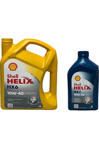 Shell Helix HX6 10W-40 Motor Yağı 4 L + HX7 10W-40 Motor Yağı 1 L
