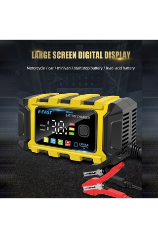 Tenfowee E-fast Tk-360 12v Akıllı Şarj Cihazı - Araba Ve Motosiklet Aküleri İçin Hızlı Şarj 100-240v