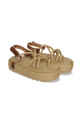 Bohnomad Bohonomad Ibiza Chunky Platform Kadın Sandalet - Bej