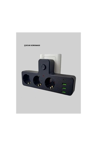 Trendlia 7 Portlu Çoklu Priz Usb Ve Type-c Girişli Akıllı Güç Ünitesi Çok Renklı 0 - 2 M
