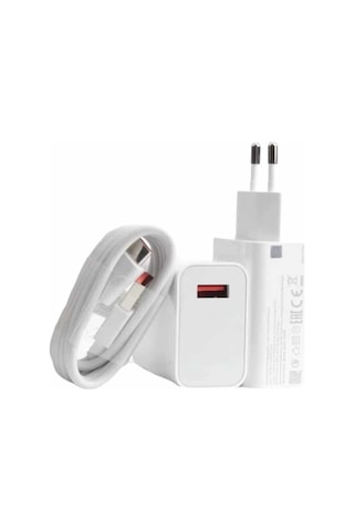 Beyaz Ultra Plus Hızlı Şarj Seti Şarj Adaptörü Ve Kablosu 67w