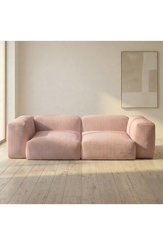 Relax Lego Koltuk 3'lü Kanepe Sünger Koltuk Pembe