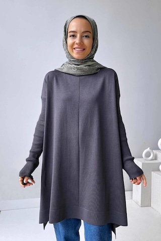 Kahijab Mira Merserize Tunik - Füme Füme