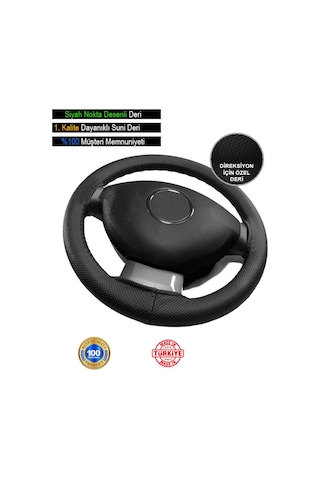 Nissan Sunny Özel Süper Deri Direksiyon Kılıfı, Siyah Nokta Desenli Özel Süper Deri Model